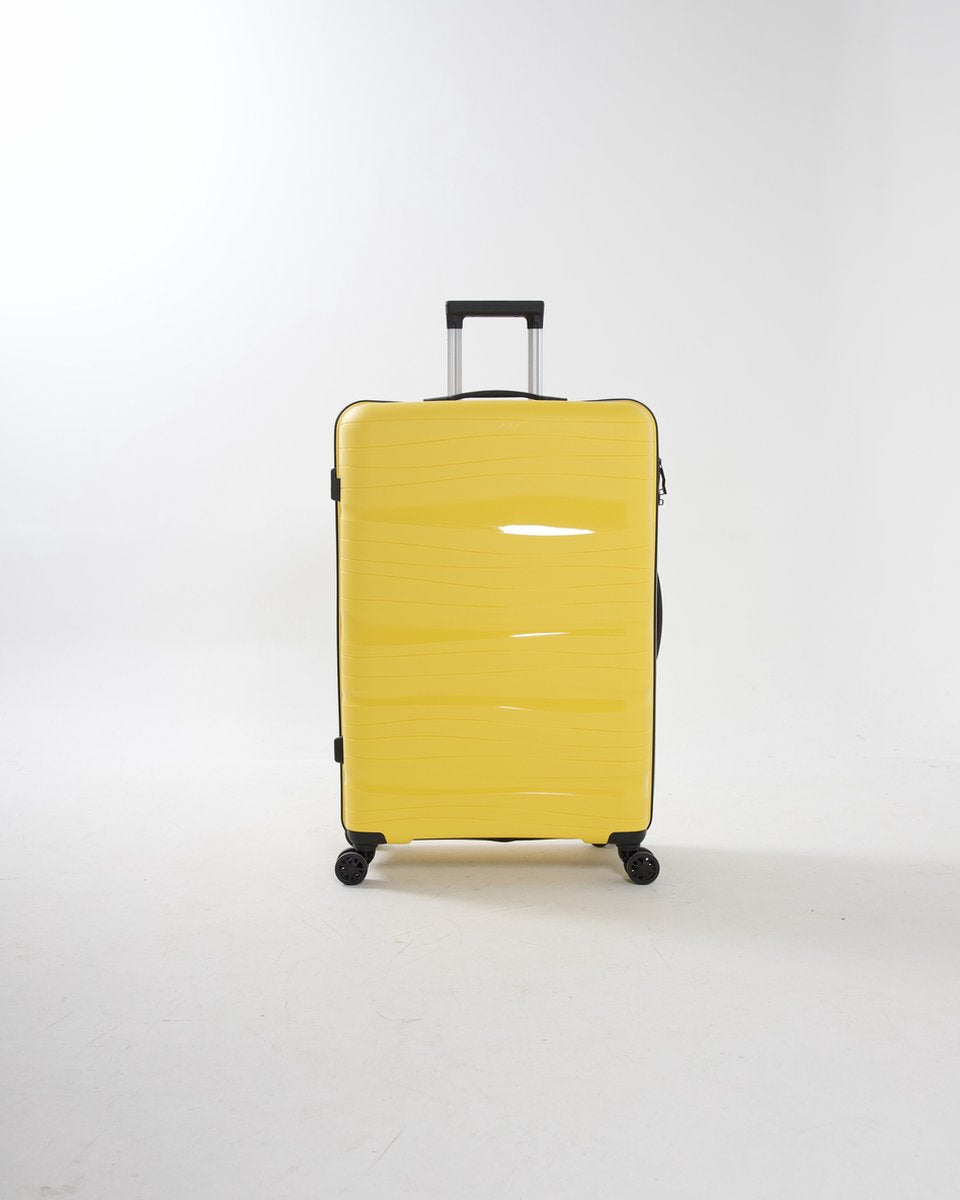Volledig zicht op de stijlvolle Oslo reiskoffer. Lichtgewicht harde koffer, ideaal voor comfortabel reizen.