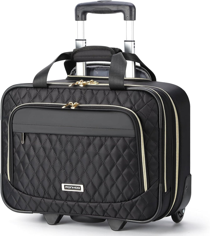 Unisex laptop trolley voor 15.6" laptops, perfect als compacte reistas en handbagage.