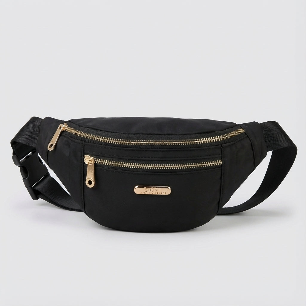 De LightPouch: een praktische unisex heuptas van lichtgewicht nylon, perfect voor al je essentials.