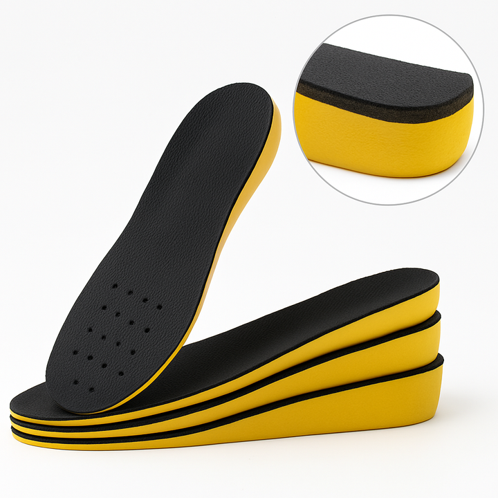 Unisex onzichtbare verhoger inlegzolen van siliconen voor meer lengte en comfort in elke schoen.