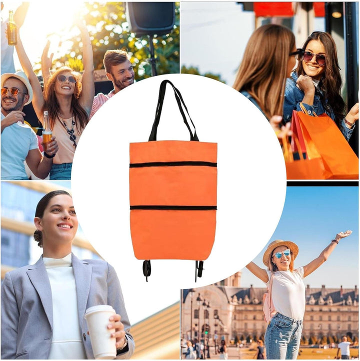 Unisex boodschappentas met wielen, grote capaciteit, in diverse kleuren.