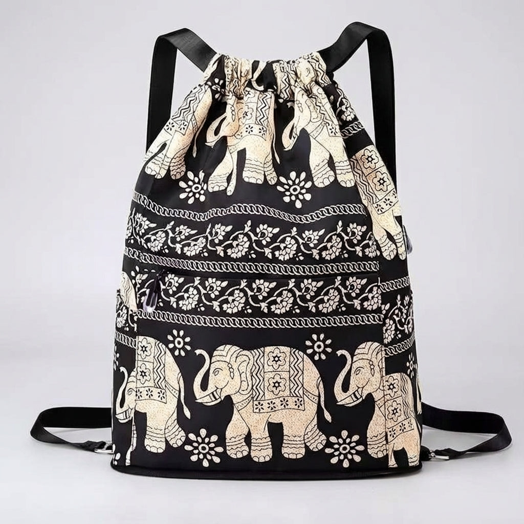 Unisex opvouwbare reistas met dierenprint, uitgevouwen en klaar voor avontuur. Compact en super lichtgewicht.