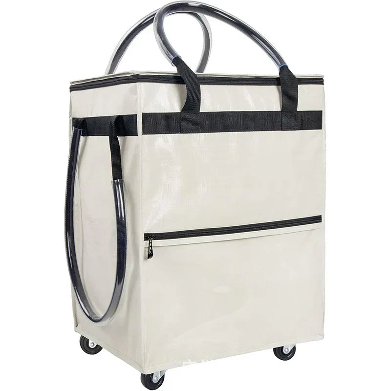 Unisex opvouwbare trolley boodschappentas met wielen, grote capaciteit voor al je aankopen.