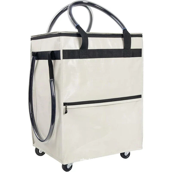 Unisex opvouwbare trolley boodschappentas met wielen, grote capaciteit voor al je aankopen.