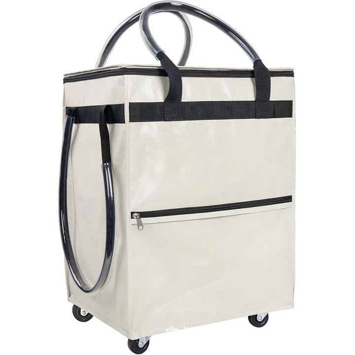 Unisex opvouwbare trolley boodschappentas met wielen, praktische oplossing voor elke gebruiker.