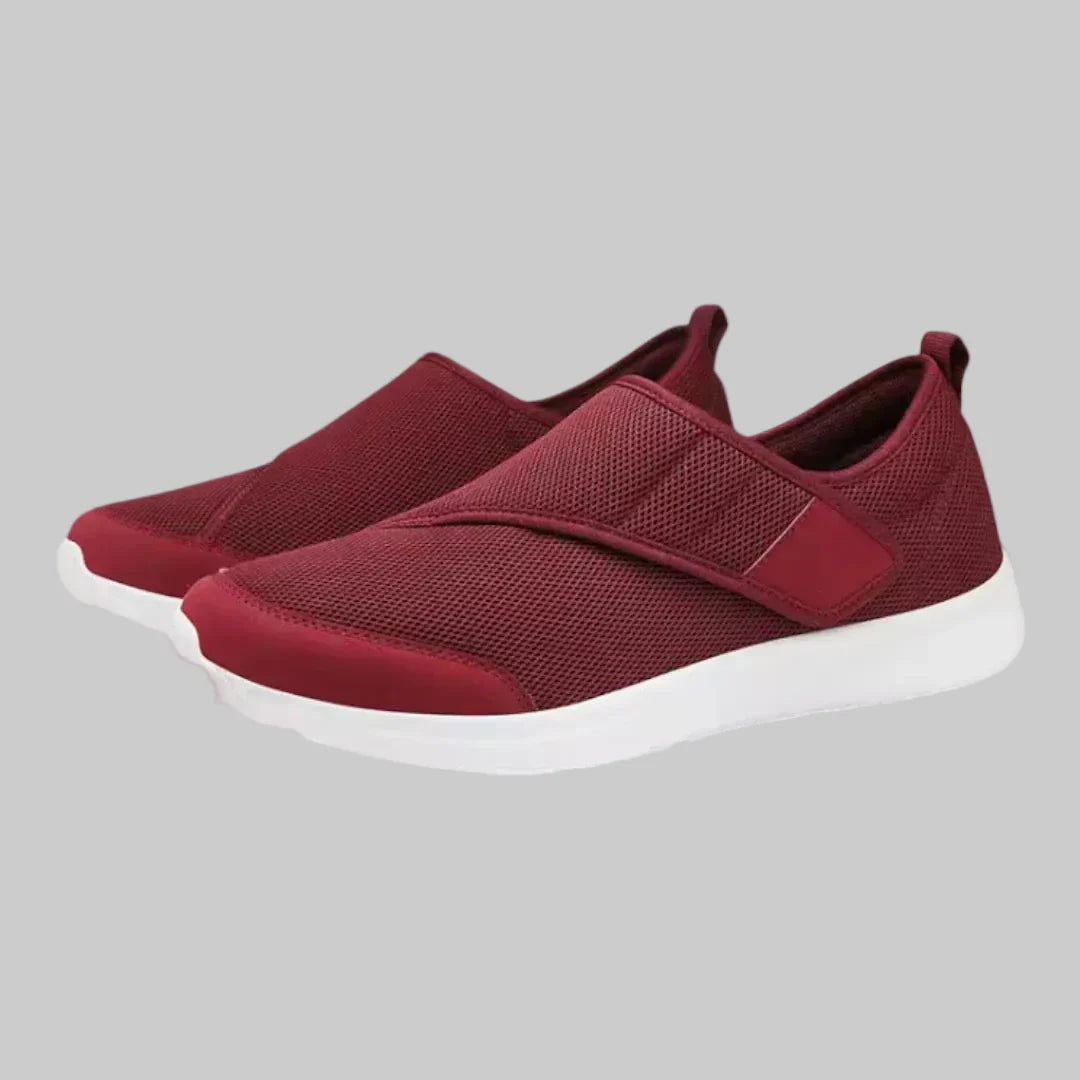 Comfortabele unisex diabetes schoenen met klittenband, speciaal voor brede voeten, hielspoor en bunion.