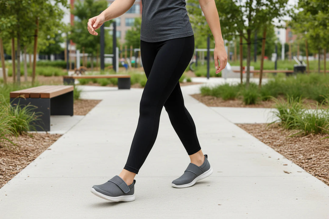 Ademende unisex orthopedische schoenen, klittenband, voor diabetes, gevoelige voeten en loopcomfort.