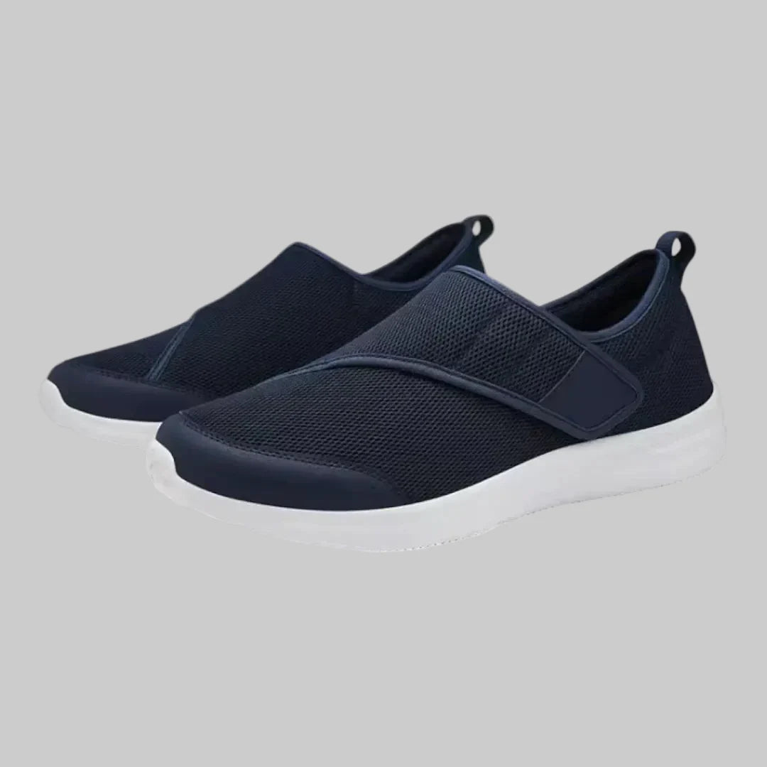 Unisex diabetes schoenen met klittenband, brede pasvorm, speciaal voor hielspoor, bunion en pijnverlichting.