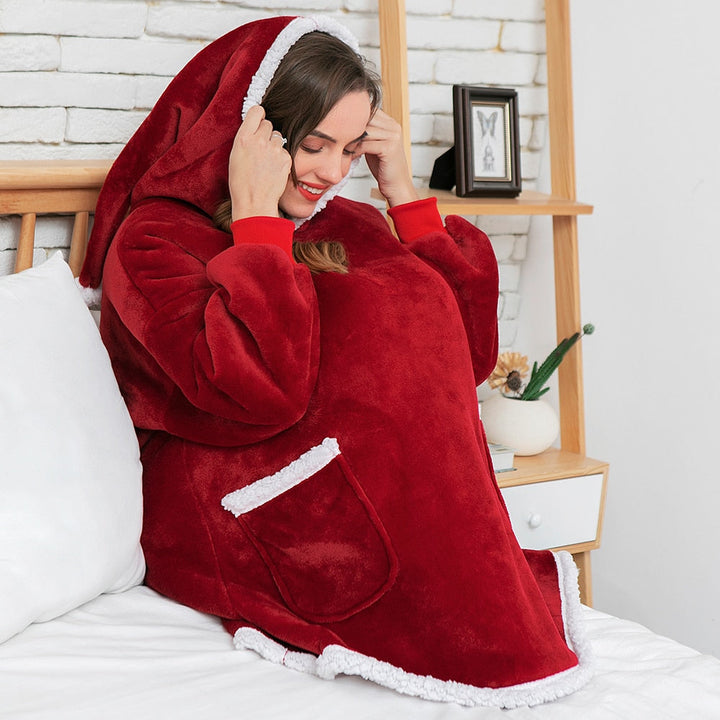 Zachte en comfortabele unisex oversized hoodie deken, perfect om in weg te kruipen. Ultieme warmte en ontspanning.