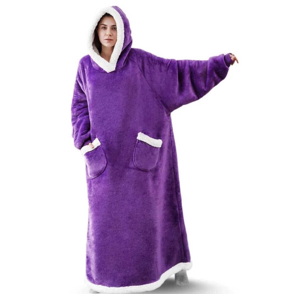 De ultieme oversized hoodie deken voor dames en heren, biedt comfort en warmte als stijlvol huispak.
