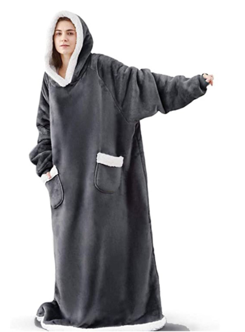 Warme unisex hoodie deken als comfortabel huispak. Deze oversized dekentrui is perfect voor loungewear en gezelligheid.