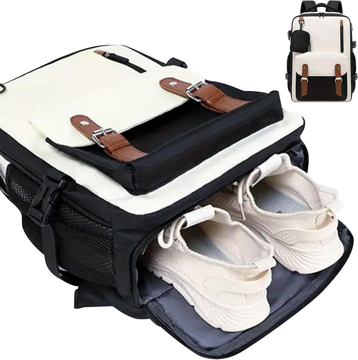 Unisex reisrugzak Elorio: Waterdichte, uitbreidbare rugzak, perfect voor reizen, school of werk. Comfortabel & duurzaam.