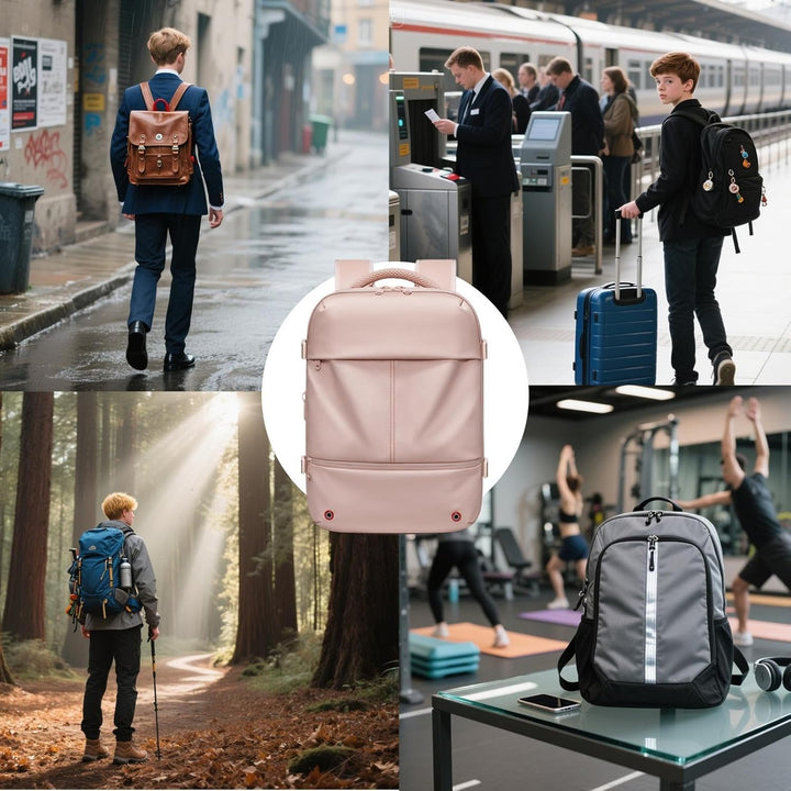 Duurzame unisex reisrugzak met vacuümcompressie. Waterdichte en uitbreidbare bagage voor elke reis.