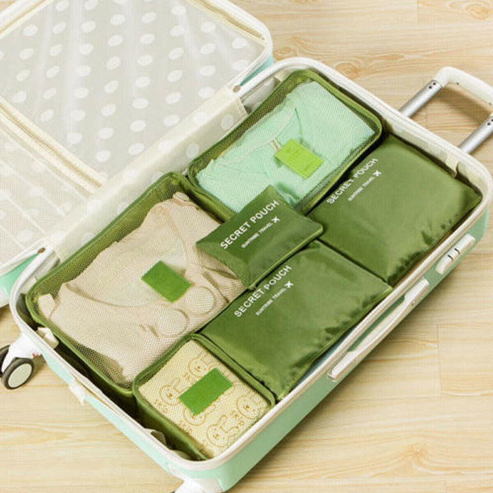 Robuuste Oxford stoffen reistassen organizer set (12 stuks) voor al je reisaccessoires en spullen.