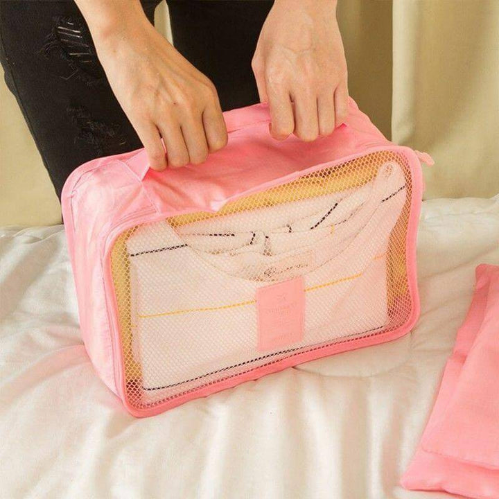 Cadeauset: 12-delige unisex reistassen organizer set, perfect voor elke georganiseerde reiziger.