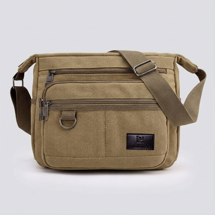 Compacte maar ruime RFID-veilige messenger tas, ideaal voor forenzen en studenten.