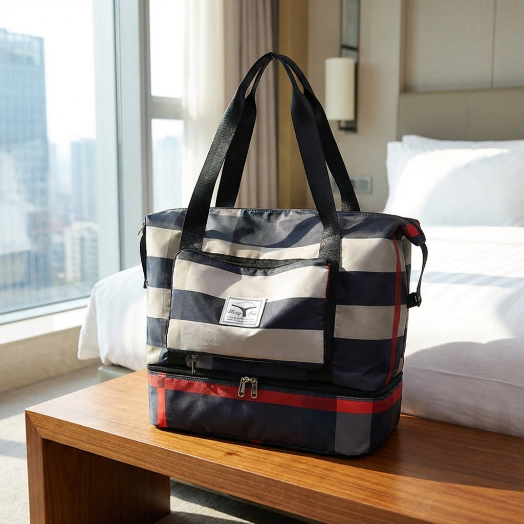 Unisex ruime Bagloria weekendtas met handig bodemvak, ideaal voor al je reisbenodigdheden.