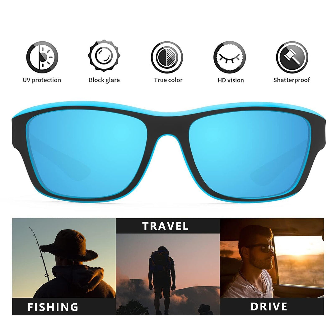 Sportieve unisex zonnebril met ultieme UV-bescherming. Gepolariseerd, krasbestendig en lichtgewicht voor alle sporten.