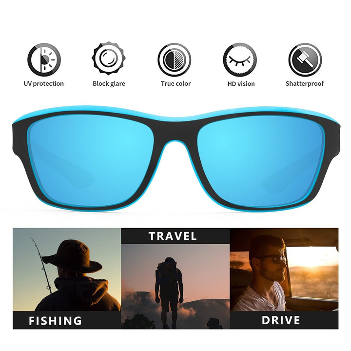 Sportieve unisex zonnebril met ultieme UV-bescherming. Gepolariseerd, krasbestendig en lichtgewicht voor alle sporten.
