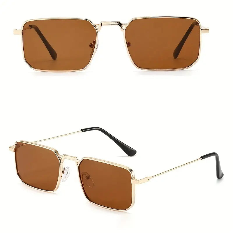 Nieuwe unisex zonnebril met UV400 bescherming op een effen achtergrond. Stijlvol en essentieel voor mode en oogbescherming.