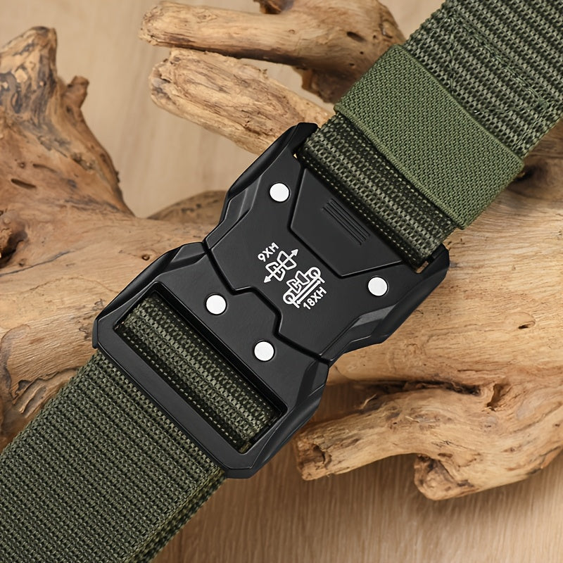 Stijlvolle tactische nylon riem, unisex, modern ontwerp, stevig en duurzaam voor elke gelegenheid en outdoor.