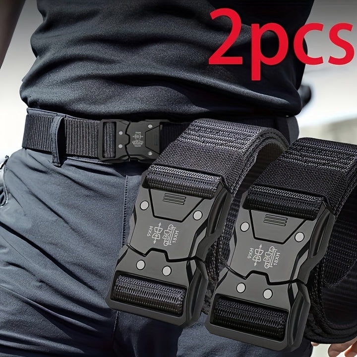 Duurzame nylon tactische riem, unisex, ademend en robuust. Perfect als sportriem of voor dagelijks gebruik.