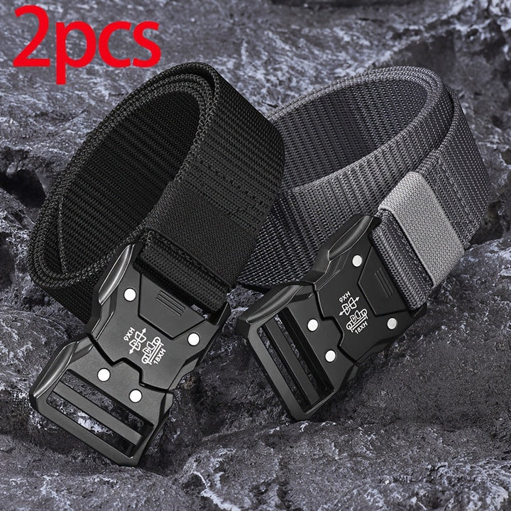 Comfortabele ademende nylon riem, unisex, ideaal als dagelijkse of tactische sportriem. Verstelbaar en stevig.