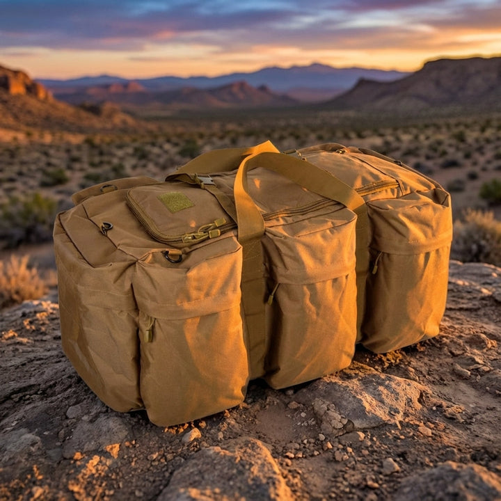 Unisex tactische reistas TactiCarry, ruim en sterk, ideaal voor avontuurlijke reizen en outdoor kamperen.
