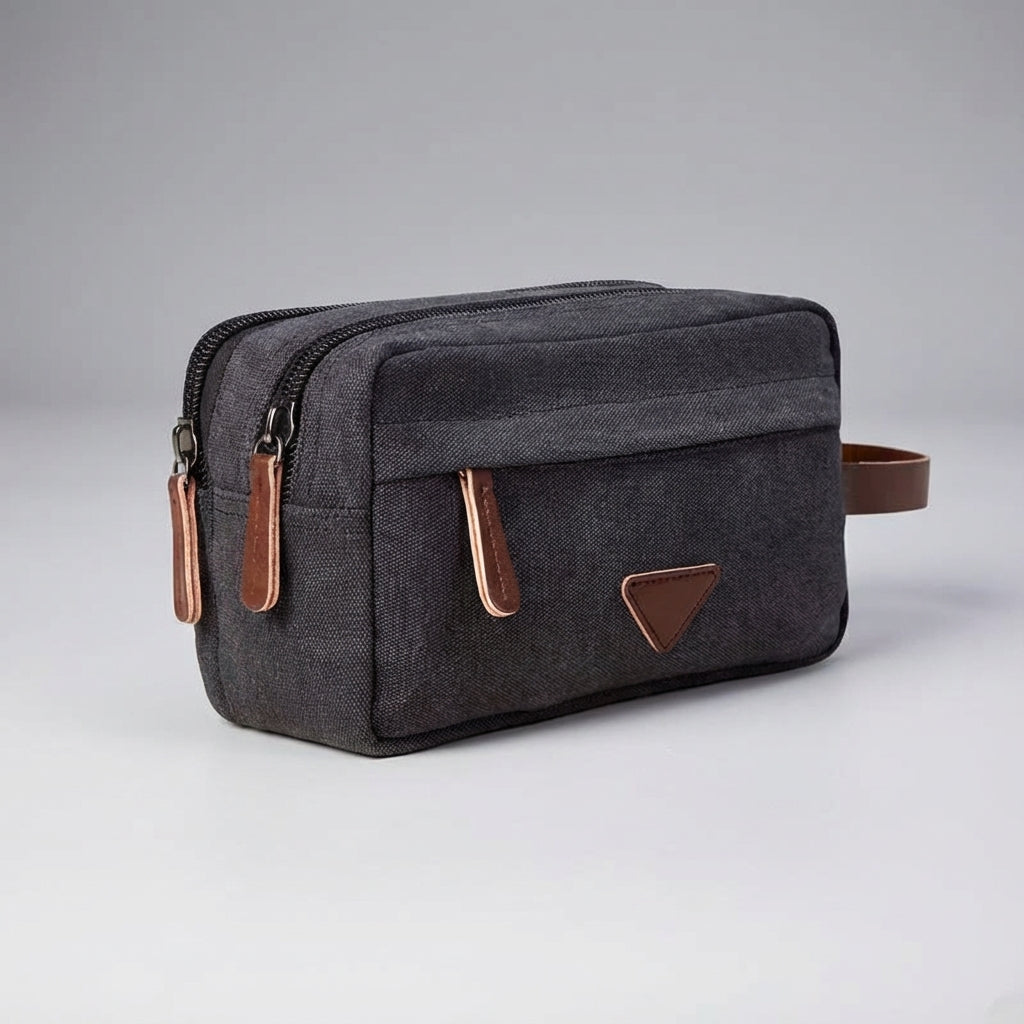 Tripelle reistas met dubbel compartiment, handige organizer voor al je toiletartikelen en badkameraccessoires.