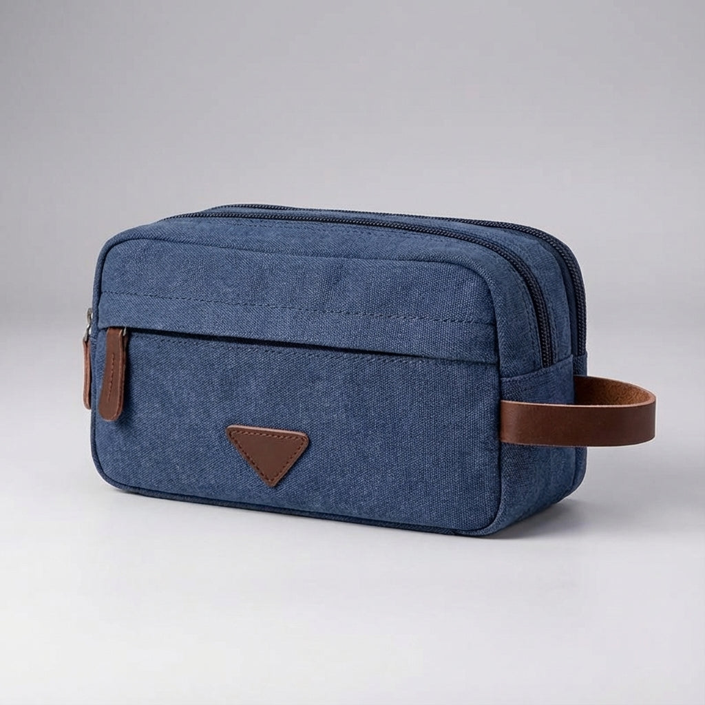 Handige Tripelle badkamer organizer, waterdichte unisex toilettas met dubbel compartiment voor al je reizen.