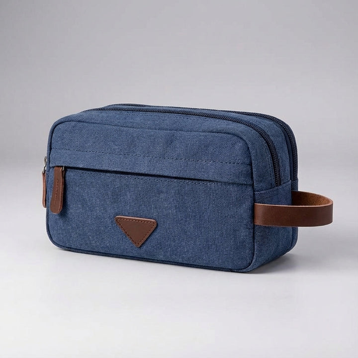 Handige Tripelle badkamer organizer, waterdichte unisex toilettas met dubbel compartiment voor al je reizen.