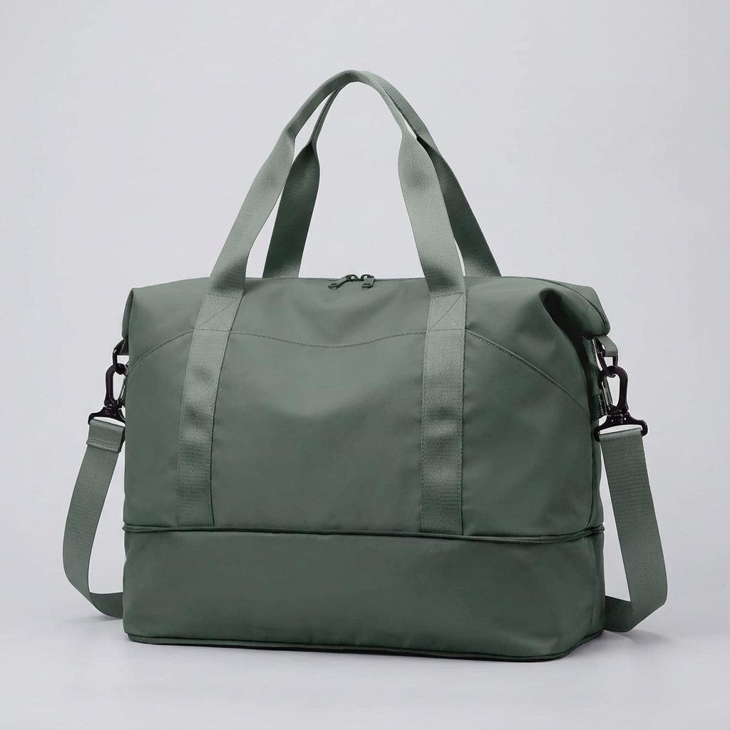 Stijlvolle polyester reisbagage, comfortabel te dragen voor zowel mannen als vrouwen.