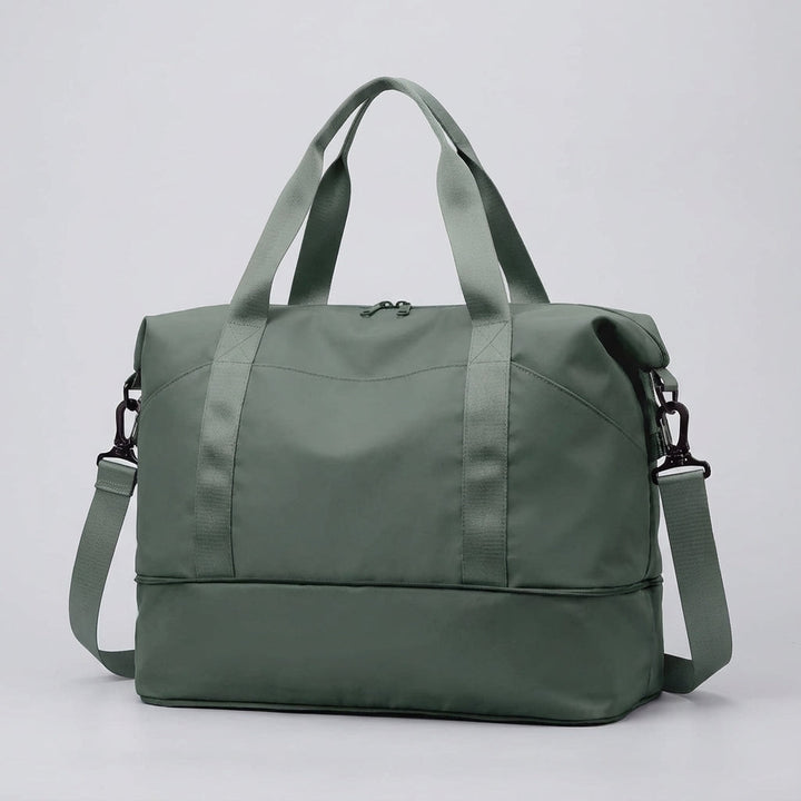 Stijlvolle polyester reisbagage, comfortabel te dragen voor zowel mannen als vrouwen.