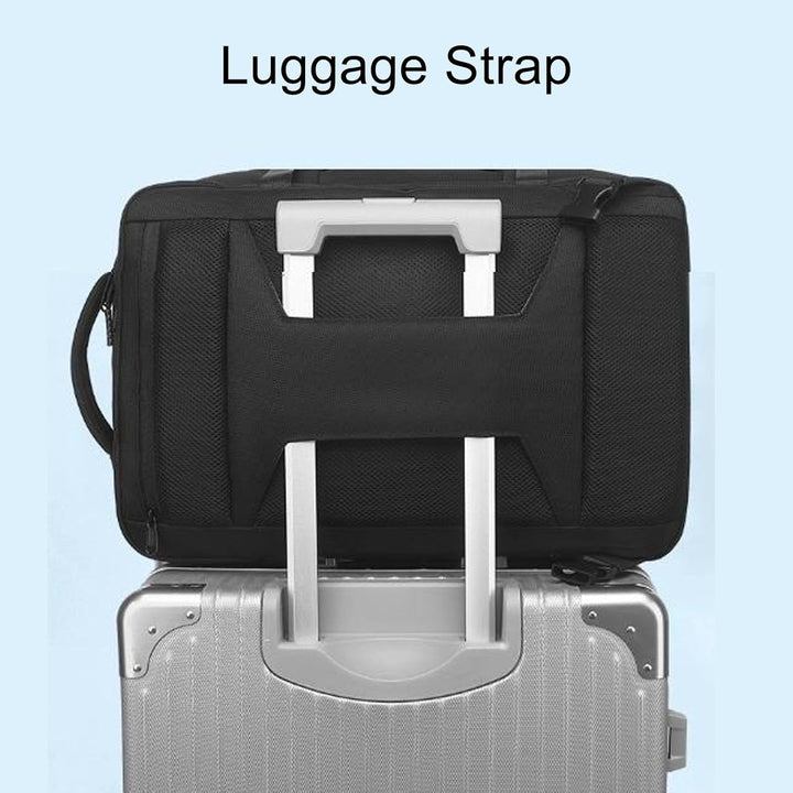 Draagbare vacuümpomp bij de Dravion reisrugzak comprimeert kleding voor extra opslag en ruimtebesparing in de tas.