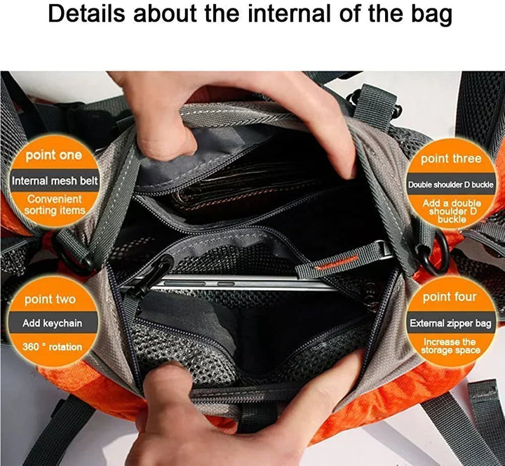 Ultralichte unisex heuptas, waterdicht en comfortabel, essentieel voor elke outdoor activiteit.