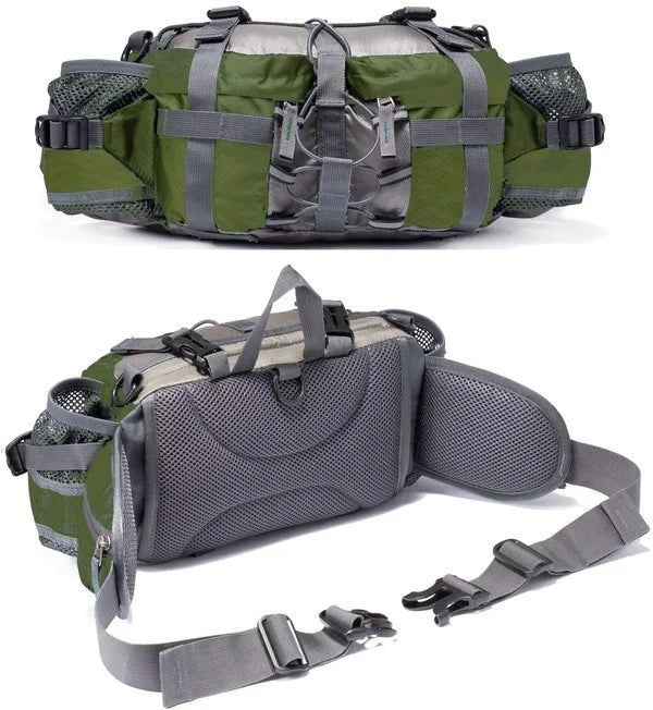 Slanke en waterdichte heuptas voor outdoorsporters, perfect voor wandelaars, fietsers en hardlopers.