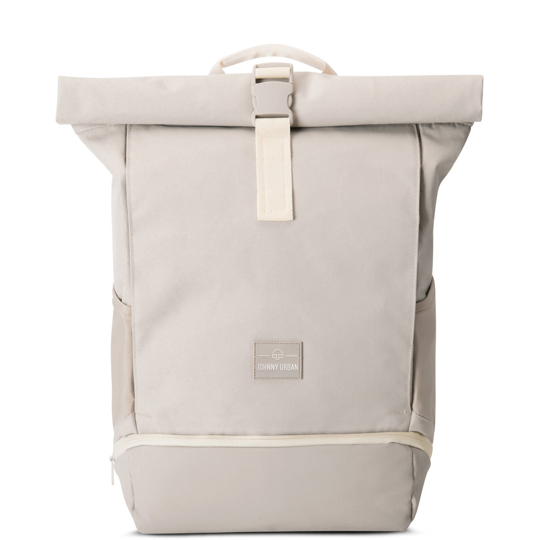 Duurzame UrbanFlow rolltop rugzak, gebouwd voor langdurig gebruik.