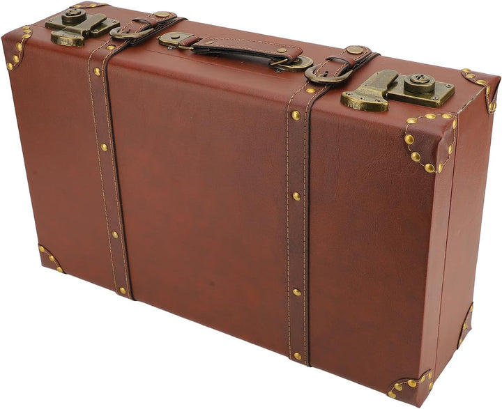 Duurzame unisex leren overnachtingskoffer, heritage bruin, met veilige sluiting voor korte trips.
