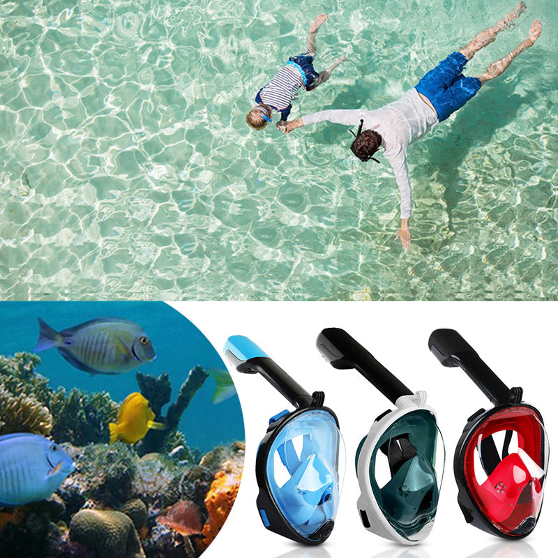 Comfortabel volgelaats snorkelmasker met zachte siliconen rand, anti-condens, voor lange snorkeltochten.