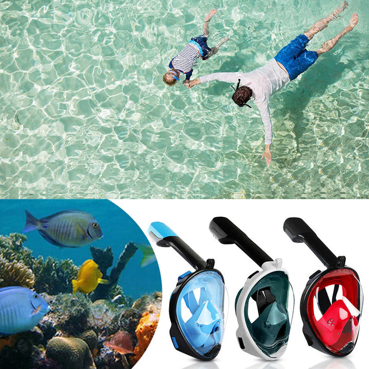 Comfortabel volgelaats snorkelmasker met zachte siliconen rand, anti-condens, voor lange snorkeltochten.