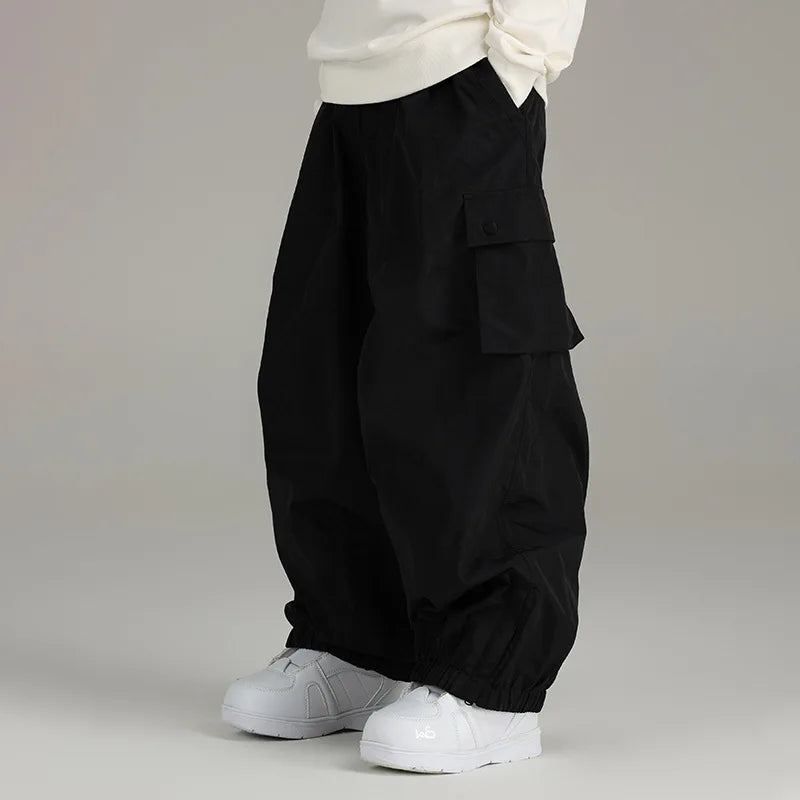 Unisex warme baggy skibroek voor comfort en bewegingsvrijheid op de piste. Ideaal voor skiën en snowboarden.