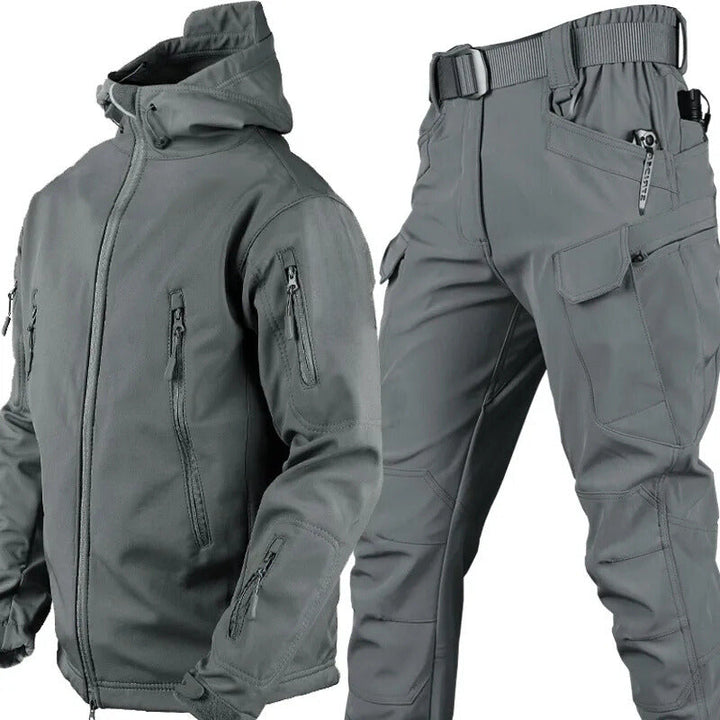 Premium unisex outdoor set: waterdicht, winddicht en fleece gevoerd, essentieel voor koud weer buiten.