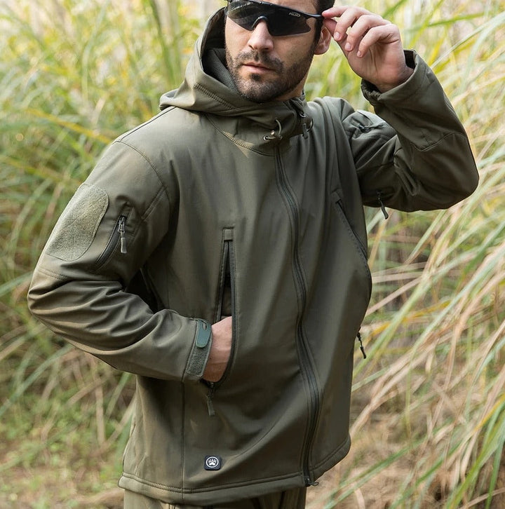 Ademende, waterdichte en winddichte unisex outdoor set met fleecevoering voor langdurig comfort buiten.