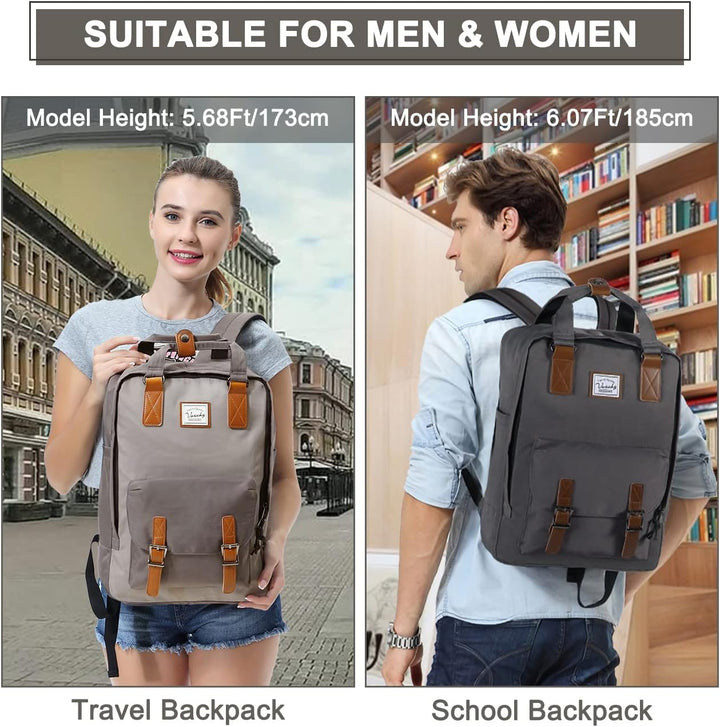 Ergonomische waterdichte 15.6" laptop rugzak met verstelbare schouderbanden; comfortabel voor lange dagen.