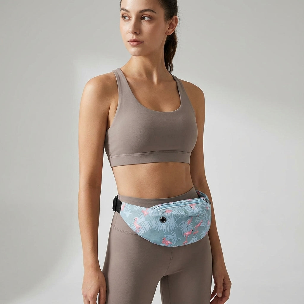 Vrolijke waterdichte heuptas voor mannen en vrouwen, met unieke print, functioneel voor sport of reizen.
