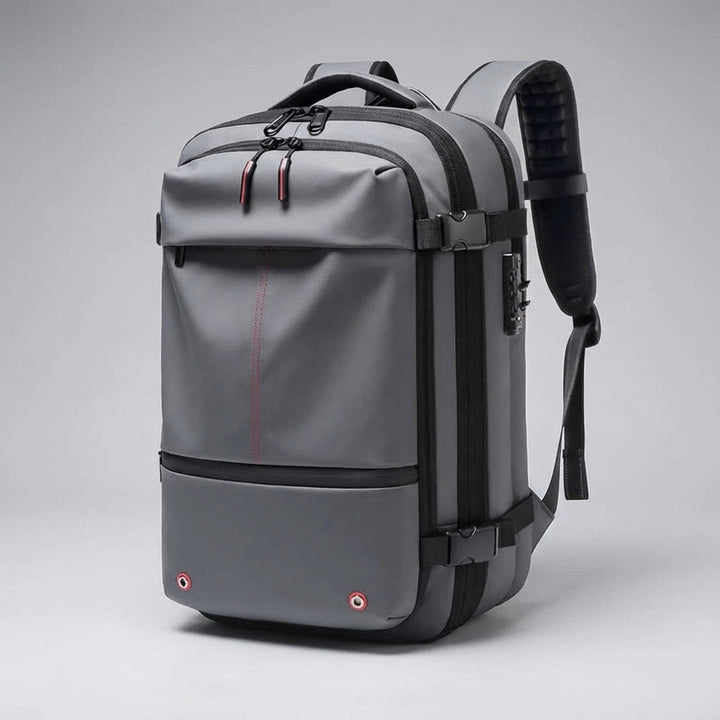 Stijlvolle unisex backpack voor reizen; waterdicht, comfortabel en met slimme organisatie.