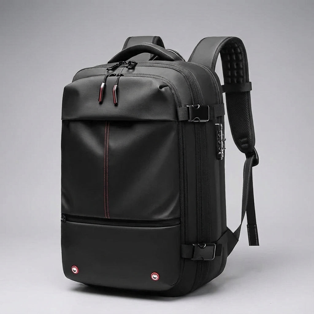 Ergonomische backpack voor lange reizen; waterdicht, unisex en comfortabel dankzij verstelbare riemen.