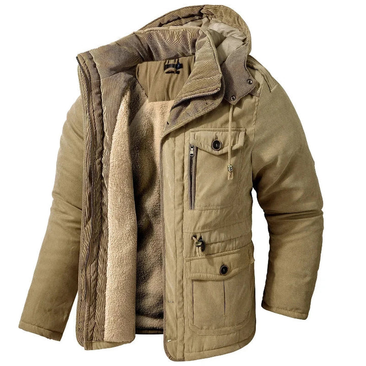 Unisex waterdichte winterjas, warm en winddicht, ideaal voor koude winterdagen. Comfortabele buitenkleding.