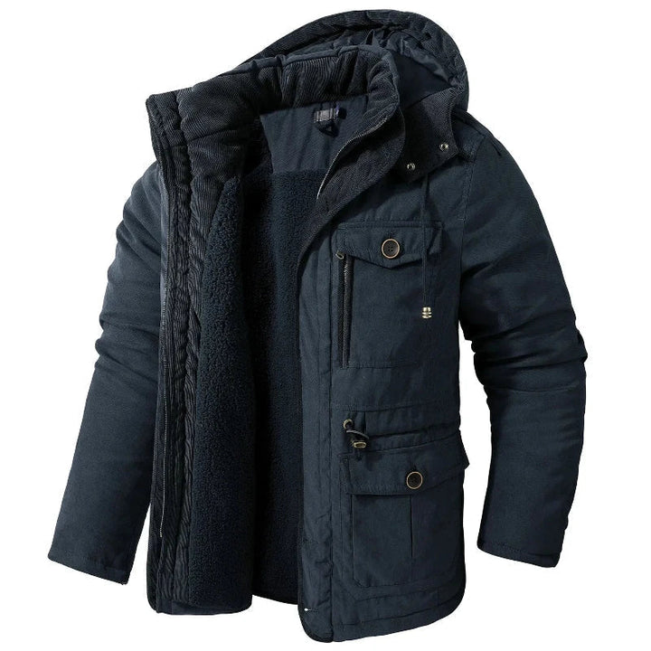 Stijlvolle unisex parka met fleecevoering, waterdicht en warm. Perfecte winterjas voor comfort in de kou.