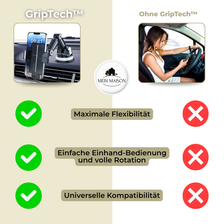 Handyhouder met 360° rotatie en sterke zuignap, perfecte accessoires voor veilige auto navigatie.